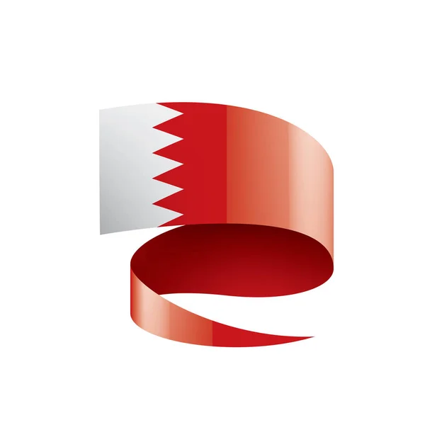 Bahrain Flagge, Vektordarstellung auf weißem Hintergrund — Stockvektor