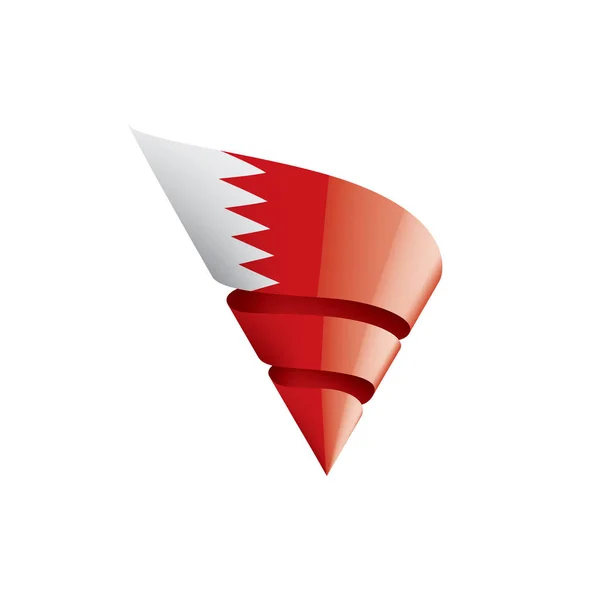 Bahrain Flagge, Vektordarstellung auf weißem Hintergrund — Stockvektor