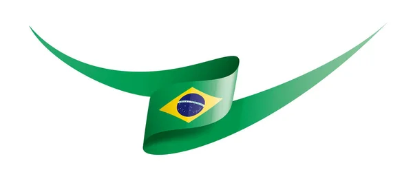 Bandeira do Brasil, ilustração vetorial sobre fundo branco — Vetor de Stock