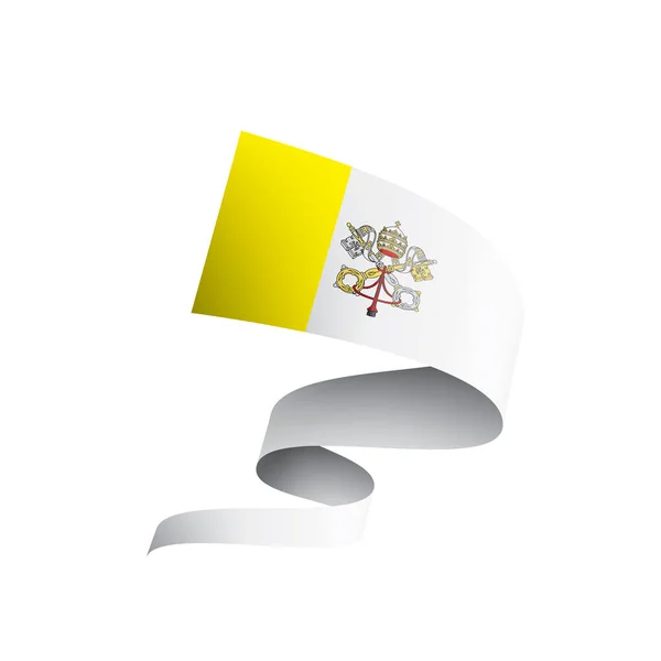 梵蒂冈国旗，白色背景上的矢量插图 — 图库矢量图片