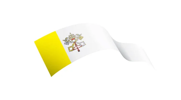 Bandeira do Vaticano, ilustração vetorial sobre um fundo branco —  Vetores de Stock