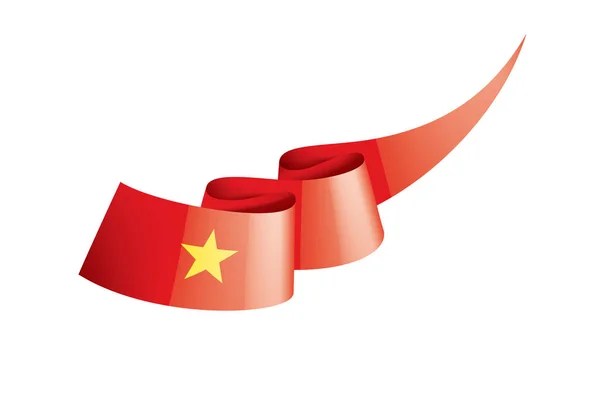 ベトナム国旗、白い背景のベクトルイラスト — ストックベクタ