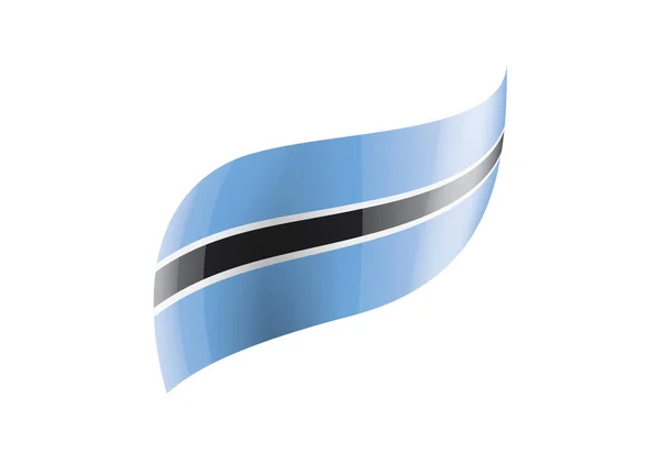 Bandera de Botswana, ilustración vectorial sobre fondo blanco — Vector de stock