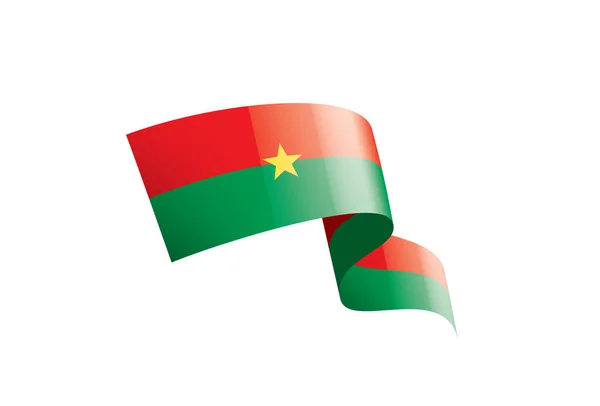 Bandera de Burkina Faso, ilustración vectorial sobre fondo blanco — Vector de stock