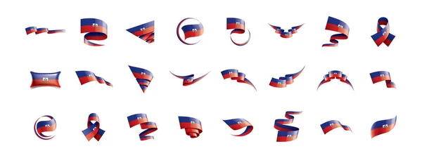 Bandera de Haití, ilustración vectorial sobre fondo blanco — Vector de stock