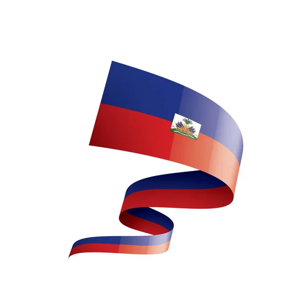 Haiti-Flagge, Vektorabbildung auf weißem Hintergrund — Stockvektor