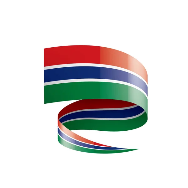 冈比亚国旗，白色背景上的矢量插图 — 图库矢量图片