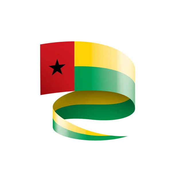 Bandeira da Guiné Bissau, ilustração vetorial sobre fundo branco — Vetor de Stock