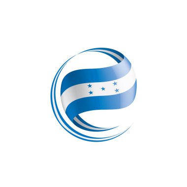 Beyaz arkaplanda Honduras bayrağı, vektör illüstrasyonu