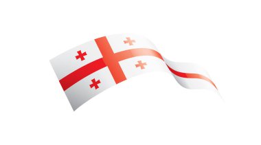 Georgia bayrak, beyaz bir arka plan üzerinde vektör çizim