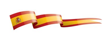 spain flag, vector illustration on a white background clipart