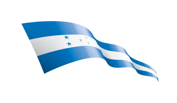 Honduras vlag, vector illustratie op een witte achtergrond — Stockvector