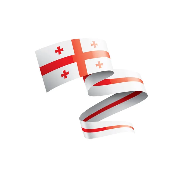 Bandera de Georgia, ilustración vectorial sobre fondo blanco — Vector de stock
