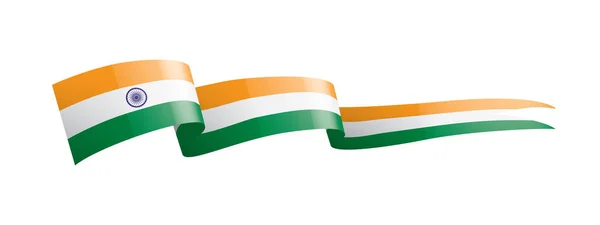 Drapeau Inde, illustration vectorielle sur fond blanc — Image vectorielle