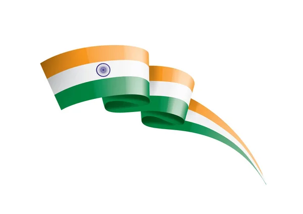 भारत ध्वज, पांढरा पार्श्वभूमीवर वेक्टर स्पष्टीकरण — स्टॉक व्हेक्टर