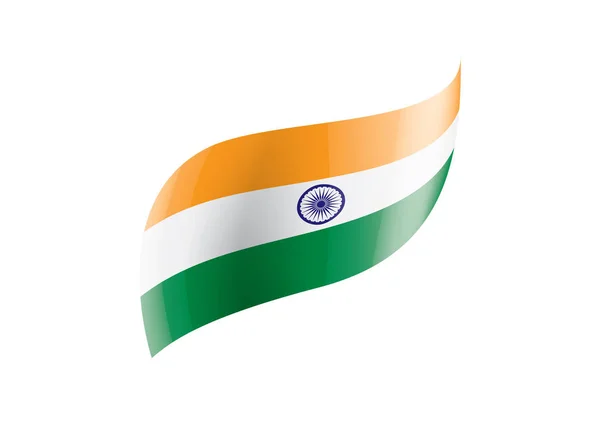 India flag, vector illustration on a white background — Stock Vector