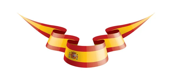 Španělský příznak, vektorová ilustrace na bílém pozadí — Stockový vektor