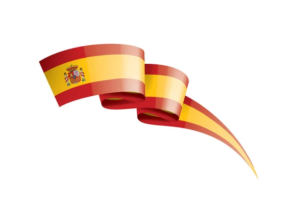 Spanien flag, vektor illustration på en hvid baggrund – Stock-vektor