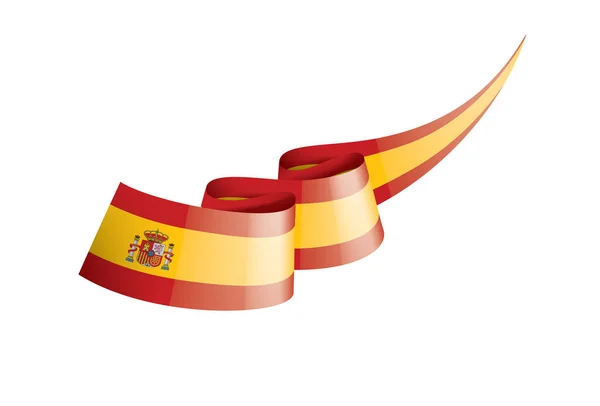 Bandera de España, ilustración vectorial sobre fondo blanco — Archivo Imágenes Vectoriales