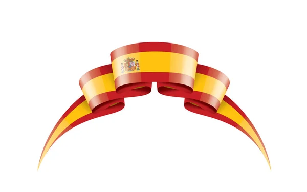 Spanien Flagga Vektorillustration Vit Bakgrund — Stock vektor