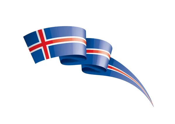 Ісландський прапор, зображення на білому тлі — стоковий вектор