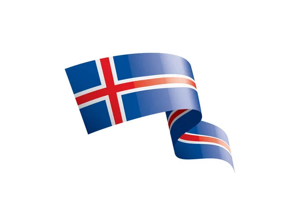 Bandera de Islandia, ilustración vectorial sobre fondo blanco — Vector de stock