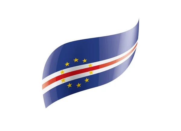 Bandeira Nacional Cabo Verde Ilustração Vetorial Sobre Fundo Branco — Vetor de Stock