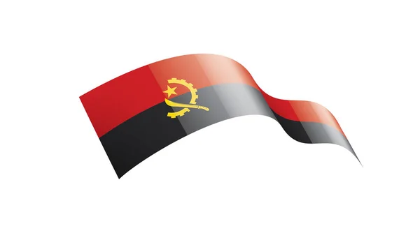 安哥拉旗子, 矢量例证在白色背景 — 图库矢量图片