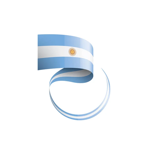 Bandera Argentina, ilustración vectorial sobre fondo blanco — Archivo Imágenes Vectoriales