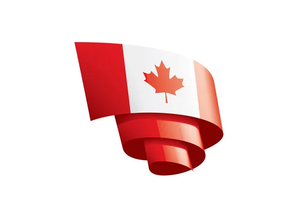 Drapeau du Canada, illustration vectorielle sur fond blanc — Image vectorielle