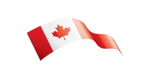 Drapeau du Canada, illustration vectorielle sur fond blanc — Image vectorielle
