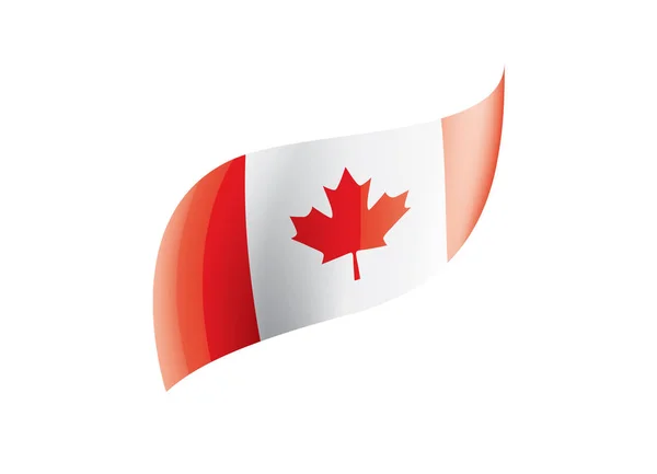 Bandeira do Canadá, ilustração vetorial sobre um fundo branco — Vetor de Stock