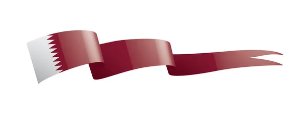 Qatar flag, Vektordarstellung auf weißem Hintergrund — Stockvektor