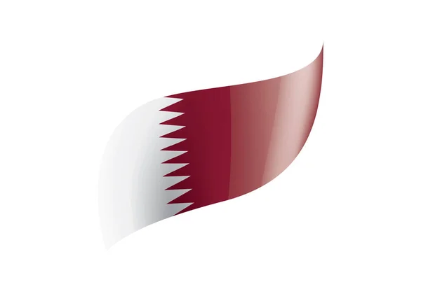 Drapeau Qatar, illustration vectorielle sur fond blanc — Image vectorielle