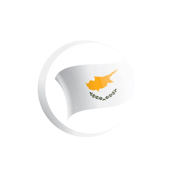 塞浦路斯旗子, 矢量例证在白色背景 — 图库矢量图片