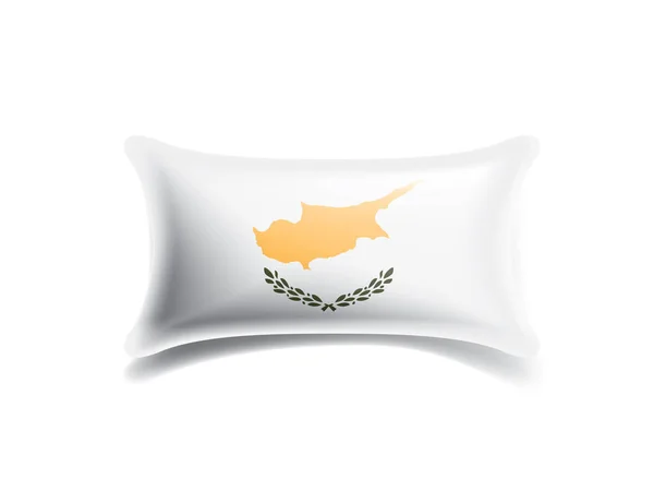 Drapeau de Chypre, illustration vectorielle sur fond blanc — Image vectorielle