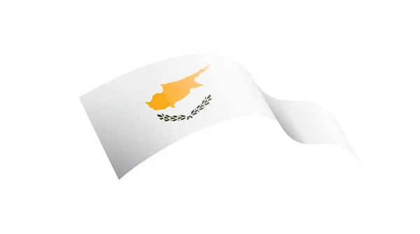 Kyperská vlajka, vektorové ilustrace na bílém pozadí — Stockový vektor