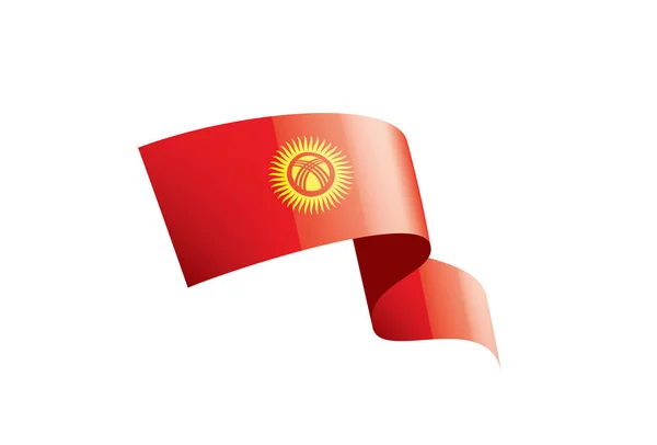 キルギスの旗、白の背景にベクトル画像 — ストックベクタ
