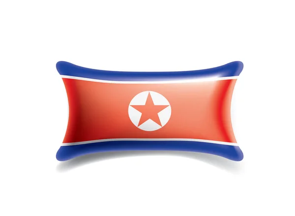 Nordkoreanische Flagge, Vektorabbildung auf weißem Hintergrund — Stockvektor