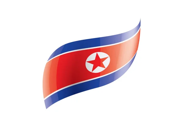 Прапор Північної Кореї, зображення на білому тлі — стоковий вектор