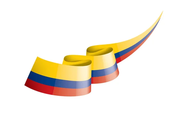 Bandera de Colombia, ilustración vectorial sobre fondo blanco — Archivo Imágenes Vectoriales