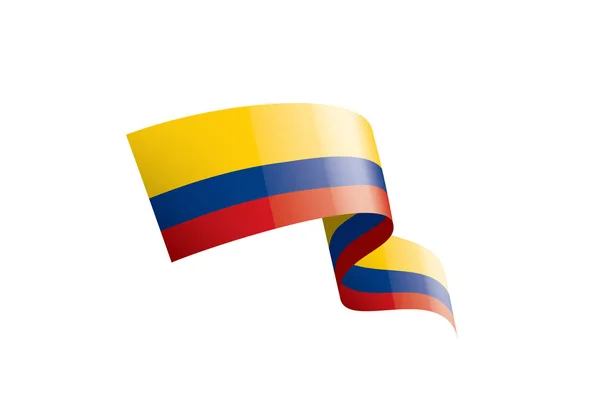 Kolumbijská vlajka, vektorová ilustrace na bílém pozadí — Stockový vektor