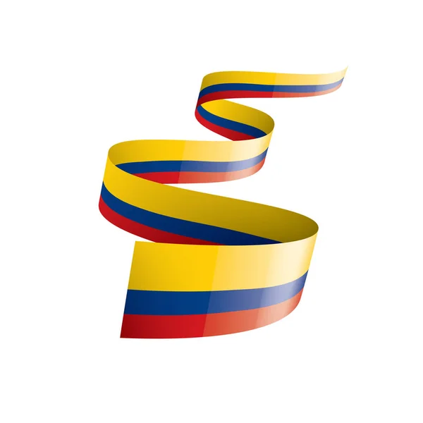Bandera de Colombia, ilustración vectorial sobre fondo blanco — Archivo Imágenes Vectoriales