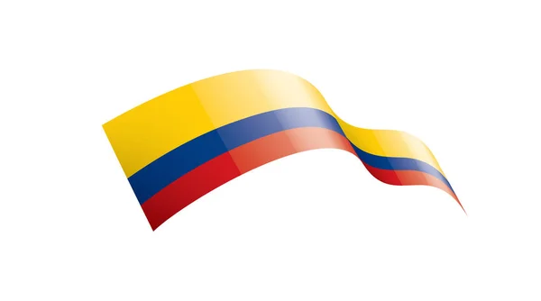 Bandeira da Colômbia, ilustração vetorial sobre fundo branco —  Vetores de Stock