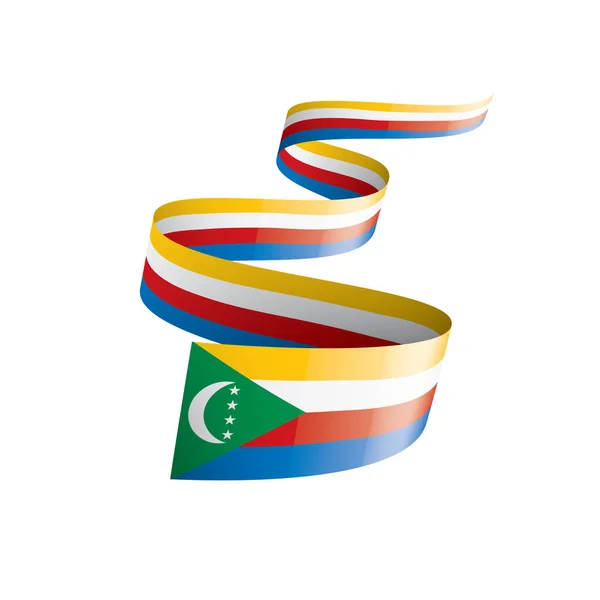 Flaga Komorów, wektor ilustracja na białym tle — Wektor stockowy