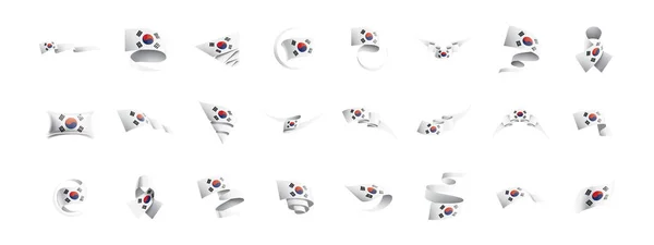 Bandera de Corea del Sur, ilustración vectorial sobre fondo blanco — Archivo Imágenes Vectoriales
