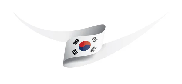 Südkoreanische Flagge, Vektorabbildung auf weißem Hintergrund — Stockvektor