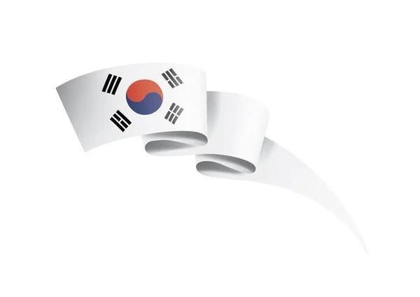 Південнокорейські прапор, Векторні ілюстрації на білому фоні — стоковий вектор