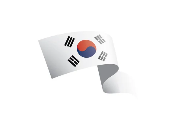 Vlajka Jižní Koreje, vektorové ilustrace na bílém pozadí — Stockový vektor