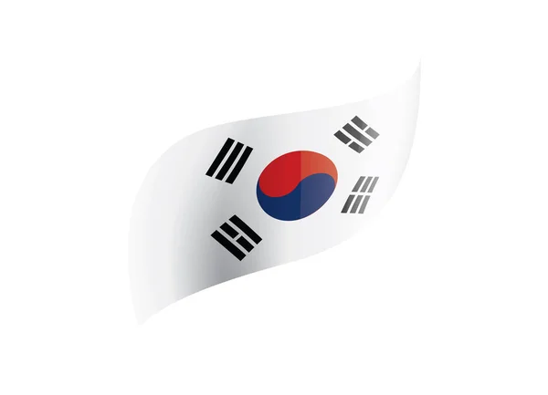 Flaga Korei Południowej, wektor ilustracja na białym tle — Wektor stockowy